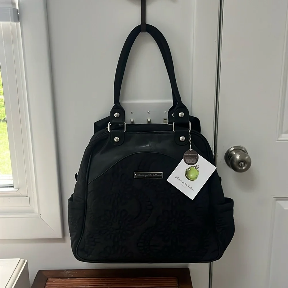 Petunia Pickle Bottom Central Park North Stop Embossed Satchel Diaper Bag,NWT